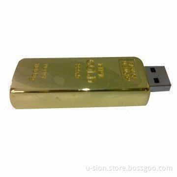 Metal USB Flash Drive with 8Mbps Reading Speed, Supports USB 3.0